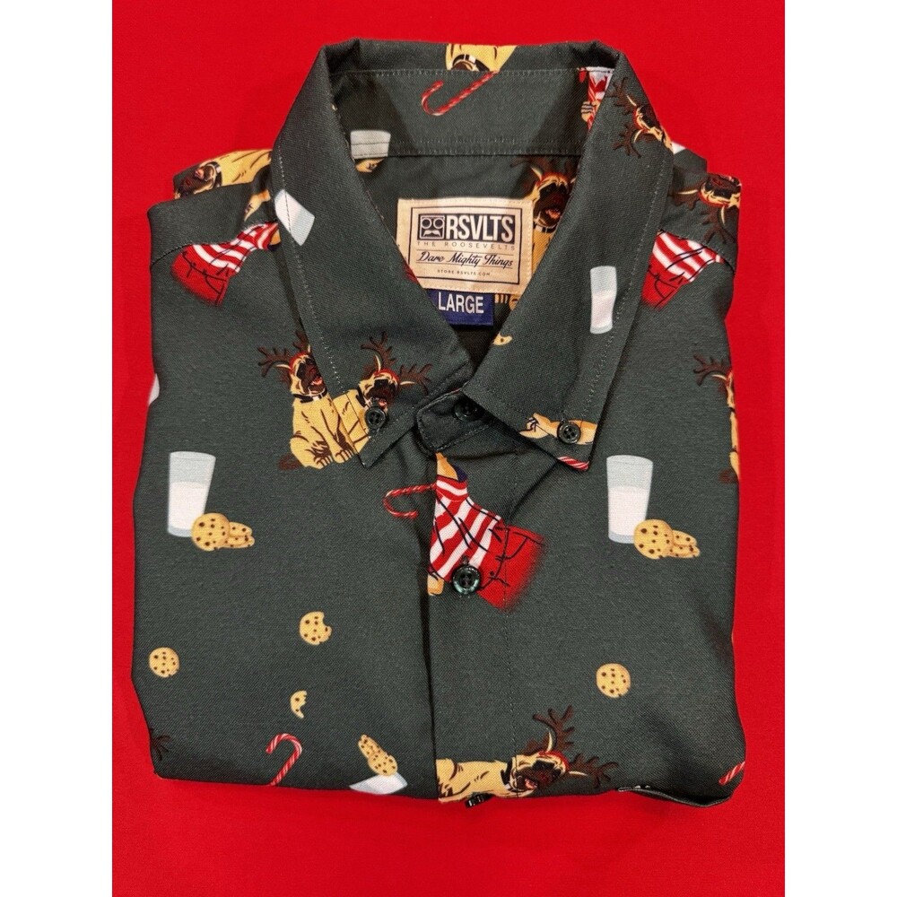 RSVLTS The Sandlot "Santa Hambino" Long Sleeve KUNUFLEX Shirt L Large EUC